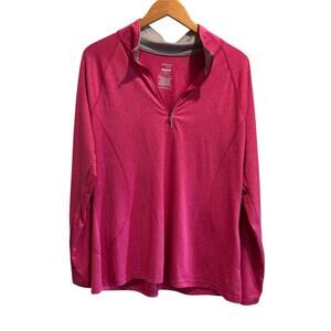 Danskin Now / Semi-Fitted Reflective 1/4 Zip Athletic Pullover Top / Size XXL